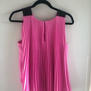 Pink pleated top